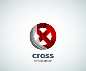 Vector cross logo template