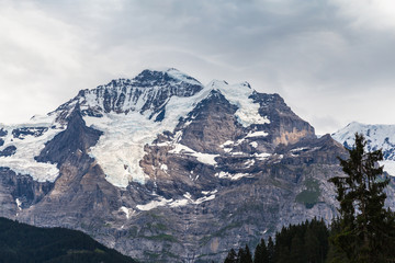 Fototapeta na wymiar Close up view of Jungfrau from Murren