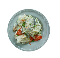 Chicken fricassee  style of Alsace