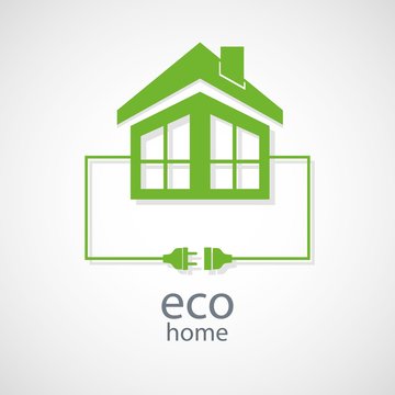 Eco home concept. Vector.
