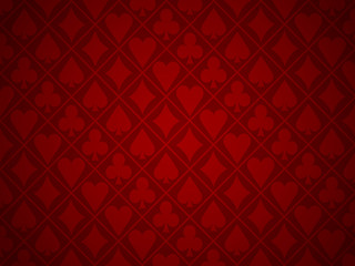 Card suits red background