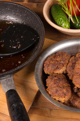 Just cooked meatballs