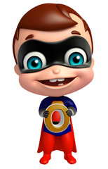 cute superbaby with O alphabate