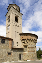 church and castle at Lerma , Italy