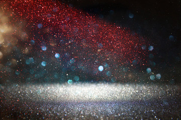 glitter vintage lights background. de-focused