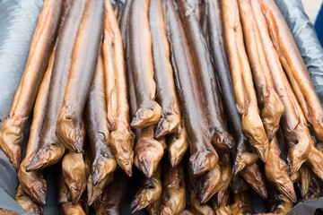 Smoked eels / Delicious healthy smoked fish prepared and ready to eat