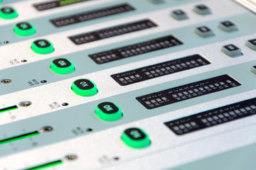 Mixing console. Sound mixer.