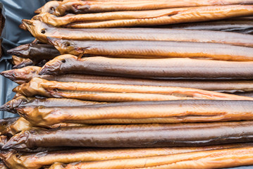 Smoked eels / Delicious healthy smoked fish prepared and ready to eat