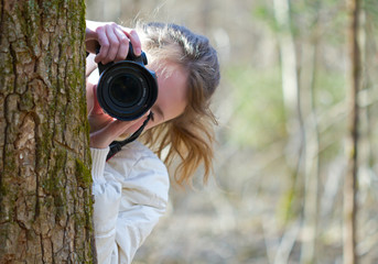 Nature photographer shooting you