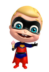 cute superbaby with Icecream
