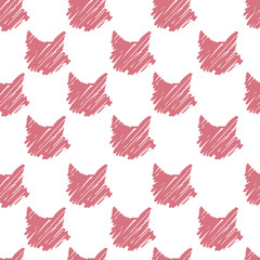 cat silhouette pattern, Background with a silhouette of the head of a cat