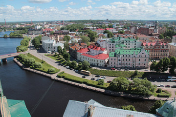 Fototapeta na wymiar Панорама города Выборга