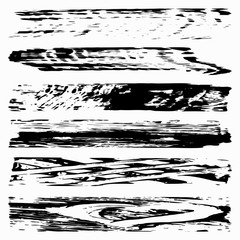 Set of Black ink vector stains
