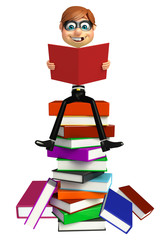 Thief with Book stack