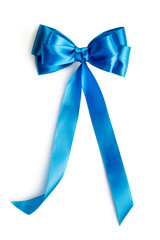 Blue silk ribbon
