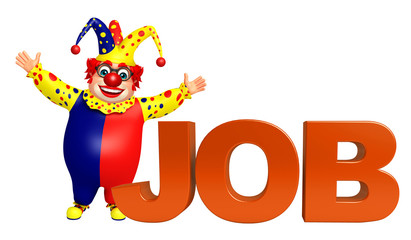Clown with Job sign