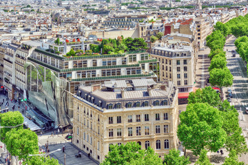 PARIS, FRANCE - JULY 06, 2016: Beautiful panoramic view of Paris