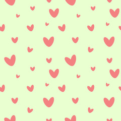 Cute hearts seamless pattern. Vector illustration, eps 10