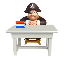 Pirate with Table & chair,book stack