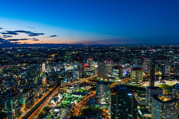 Fototapeta na wymiar 日本・東京都心の夕景・夜景