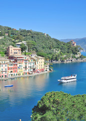 Fototapeta na wymiar der bekannte Touristenort Portofino an der italienischen Riviera,Ligurien,Italien