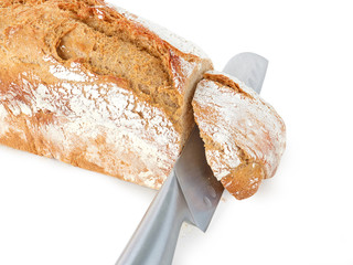 home baked bread closeup