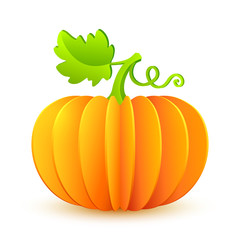 Bright Halloween paper vector pumpkin