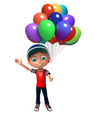 kid boy with balloon