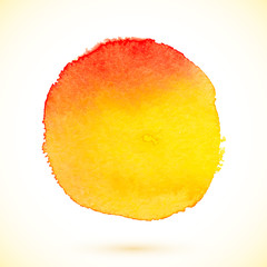 Orange vector isolated watercolor paint circle