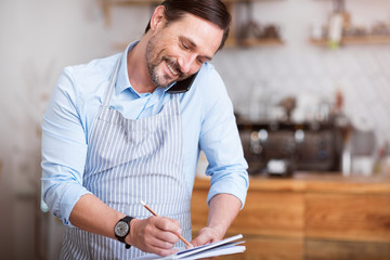 Attractive man using smart phone