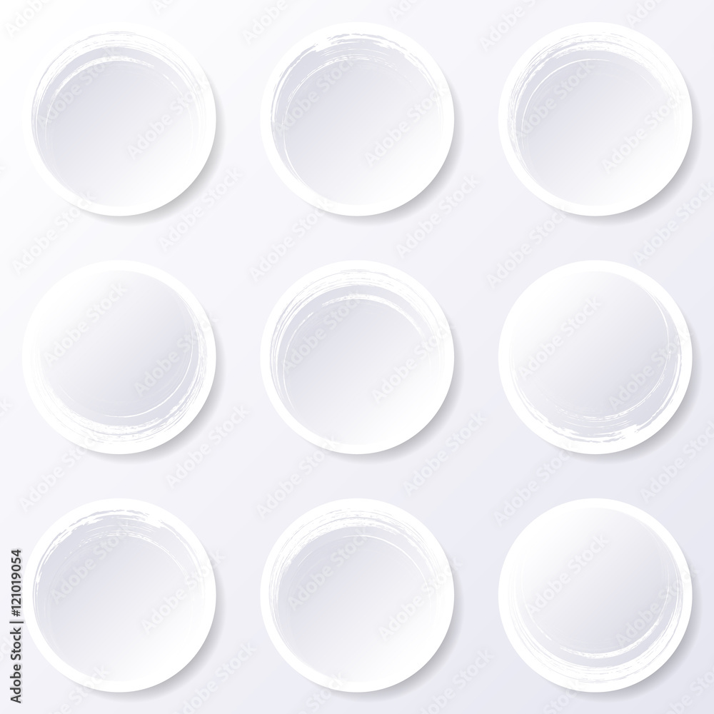 Canvas Prints blank brush strokes circle buttons