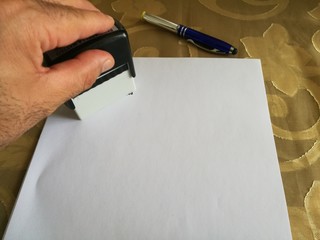 pre-inked stamp