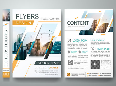 Abstract square in cover book portfolio presentation poster design.Brochure design template vector.City design on A4 brochure layout. Flyers report business magazine poster layout portfolio template.