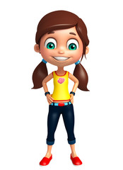Kid girl with Funny pose