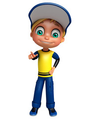 kid boy with Pointing pose