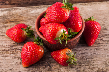 fresh ripe red strawberries