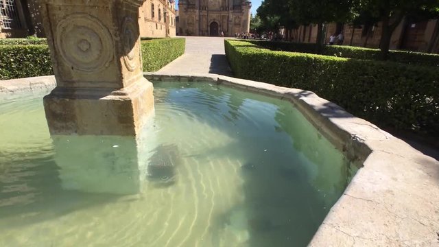 The Sacred Chapel of El Salvador (Capilla del Salvador) in the Plaza de Vazquez de Molina with the Parador hotel to the left, Ubeda, Jaen Province, Andalusia, Spain, Western Europe