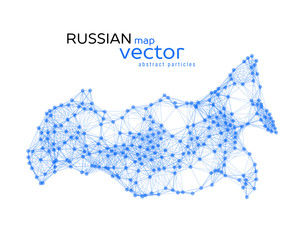 Vector abstract illustration of Russian map