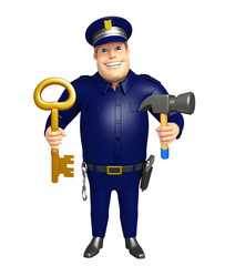 Police with and Hammer