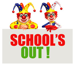 Clown with White board