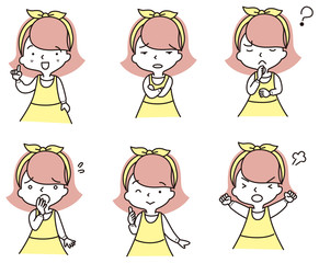 女の子のポーズ