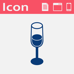 glass of wine isometric 3d icon