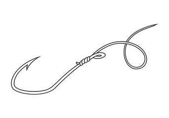 fishing hook, vector