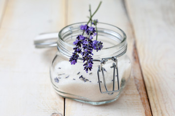 fresh lavender and lavender sugar