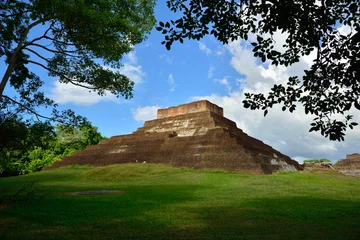 Gordijnen Tempio 1 Maya  a Comalcalco © Roberto Filippini