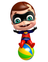 cute superbaby with Big ball