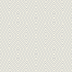Obraz premium Outline ethnic abstract background. Seamless pattern with symmetric geometric ornament.