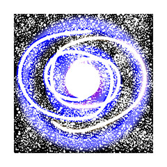 Space galaxy on white background. Vector illustration.