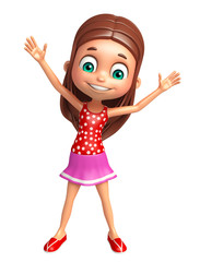 Kid girl with Funny pose