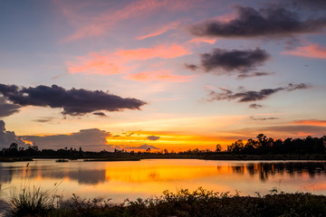 colorful sky at sunset background